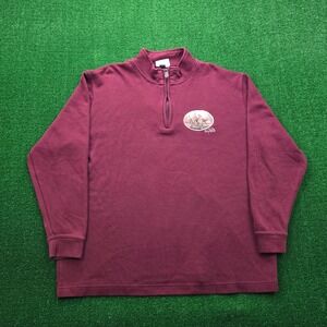 Wild Things Sweatshirt Mens XL Quarter Zip Vintage Terry Redlin Art Deer Outdoor